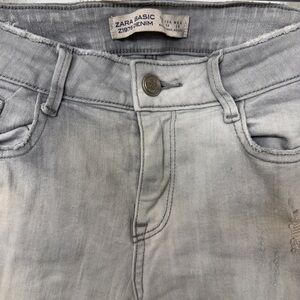 Zara Basic Light Gray Denim Jeans